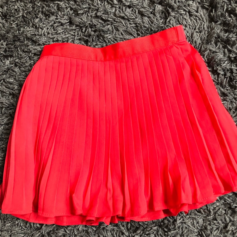 Janie and Jack pleated red skirt 2T